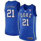 Duke Blue Devils 21 Amile Jefferson Blue Nike Nike College Basketball Jersey Dzhi,baseball caps,new era cap wholesale,wholesale hats